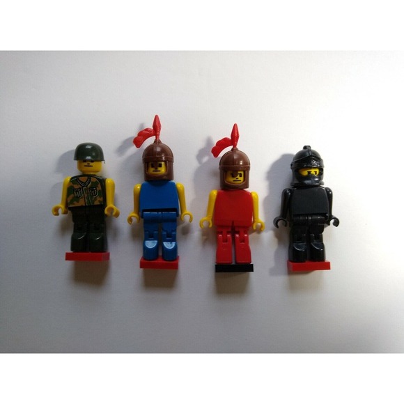 Robot Toy Figures Plastic War Combat Action Figures Movable Lot Of 4 Blockheads - Picture 9 of 12